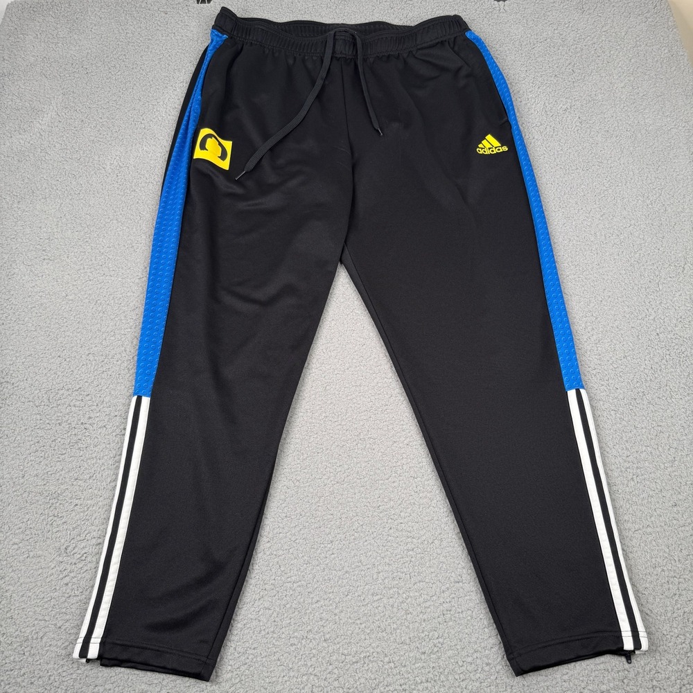 Adidas Track Pants Mens 2XL Black LEGO Tiro HI3772 Aeroready Active Joggers